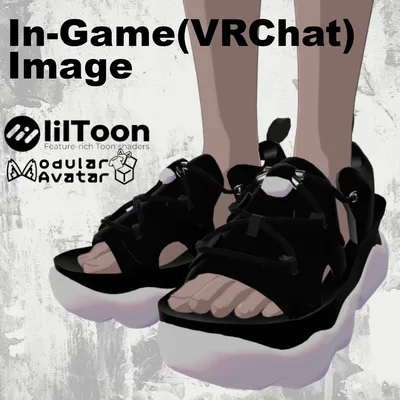【MA&liltoon対応】スニーカーサンダル VRChat改変想定