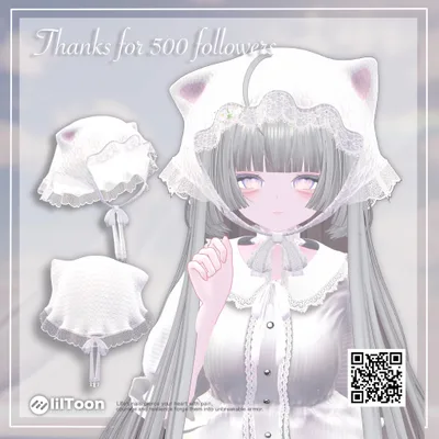 【無料】500 Followers Gift「LaceNekoHat」