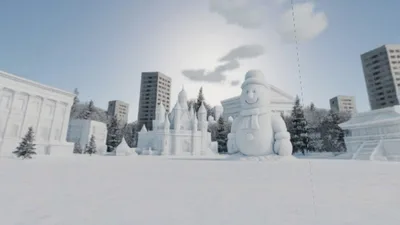 【3D環境・ワールド】あたしの雪まつりSkyboxマテリアル unityパッケージ