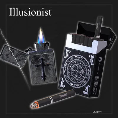 【オリジナル3Dモデル】Illusionist -イリュージョニスト-【タバコ】VRChat想定 パーティクルやギミック付き　タバコ　ライター　爆発　炎属性　※タバコ風武器