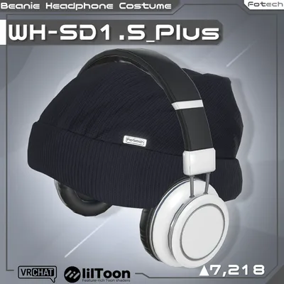 【3Dモデル】ヘッドフォン＆ニット帽 WH-SD1.5_Plus