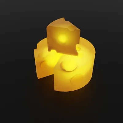 【Blender】 チーズブロックの間接照明 Indirect lighting of cheese block