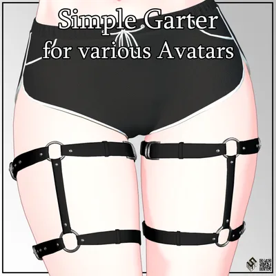 【16モデル対応】シンプルガーター - Simple Garter For 16 Avatars
