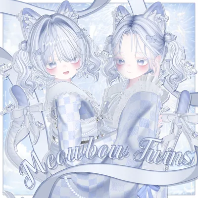 💙ʚ 3way Meowbow Twins ɞ💙