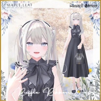 【34アバター対応】Ruffle Ribbon Dress