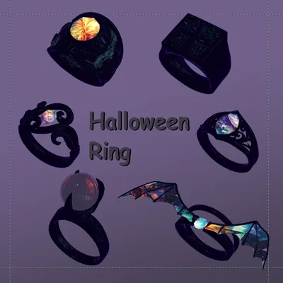 【VRChat】ハロウィーンブラックリング、ゴシックリング【poiyomi】