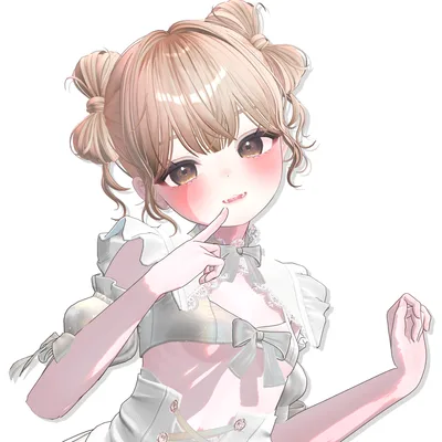 【12アバター対応】Twin Ribbon Bun Hair🎀