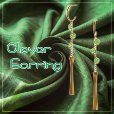 【VRChat想定】Clover Earring