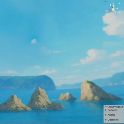 【3D環境・ワールド】孤島の風景　Skyboxマテリアル unityパッケージ