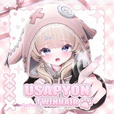 【3Dモデル】Usapyon TwinHair (16 Avatar)