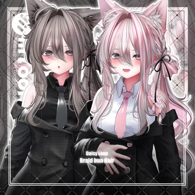 【VRC想定】Daisy Loop Braid bun Hair