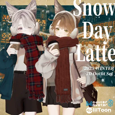 【4アバター対応】Snow Day Latte【3Dコーデセット】