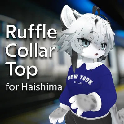 Ruffle Collar Top for Haishima (セーター 灰島用) 【VRChat】