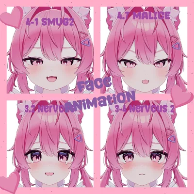 プラム -Plum-💜  [30 Facial Expressions] [表情30種セット]  💜 [ModularAvatar]💜 💜