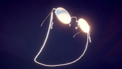 色んなシェイプキーでどんなアバターでもつけやすいチェーン丸メガネ2！