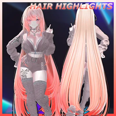 ♥ Lozy Hair ♥ Highlights Texture 【VRC Hair Texture - Nanaha】