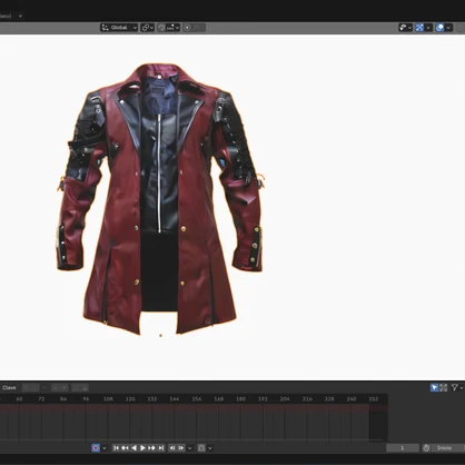 Crimson Requiem Jacket – FBX For Avart of Unity/Blender/VRChat