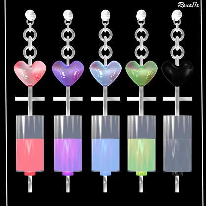 【VRChat】ハートシリンジピアス Love Syringe Earring
