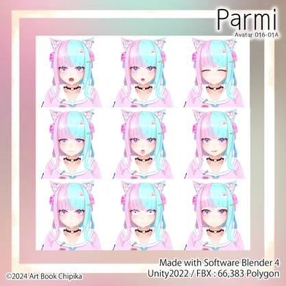 【オリジナル3Dモデル】パルミ (Parmi)
