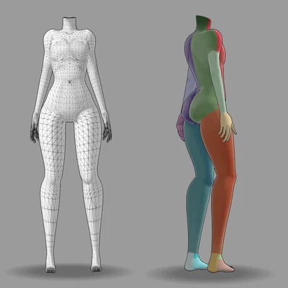 【3Dアバター素体】中性ボディ素体【改変・商用利用可】【成海の創作部屋共通素体】【androgynous body】