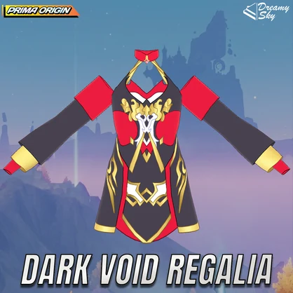 🌑 【VRoid正式版】Dark Void Regalia / 闇の魔王衣装セット (Void Lord Outfit)【.vroidcustomitem】 🖤