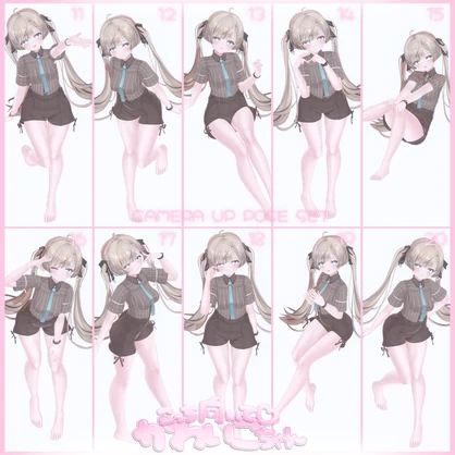 40種類 pose🎀.+ こっち向いて♡かわいこちゃん « GAZING UP at You! »