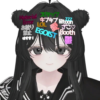 VRC 文字ヘアピン
