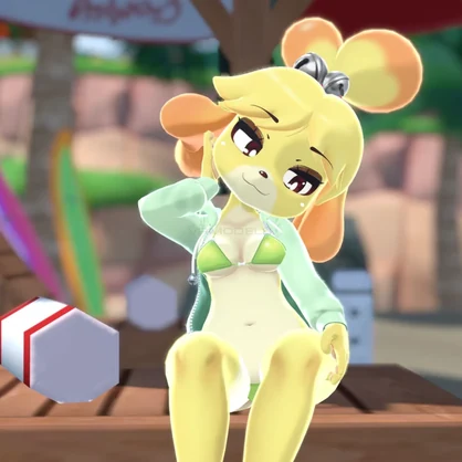 Isabelle 3d model set (vrc and blend)