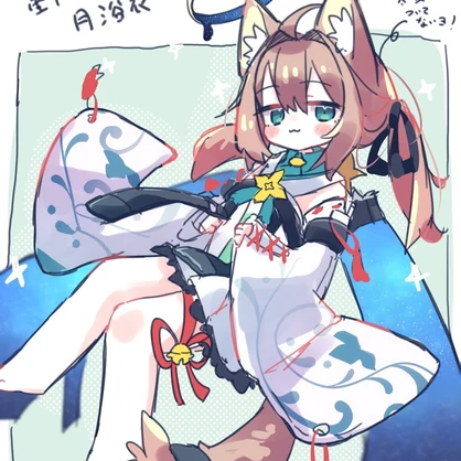 星降る月浴衣【衣装＆アバターギミック 6アバター対応 MA対応】