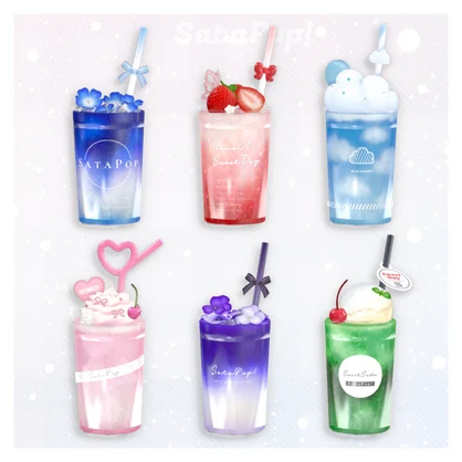 🍹【飲める！】VRChat向けギミック 「𝙎𝙖𝙩𝙖𝙋𝙤𝙥!」【アバター&ワールド対応】#SataPop