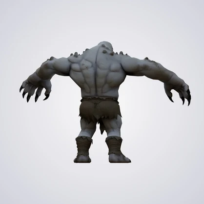 ケイブトロールの3Dモデル(ローポリ)