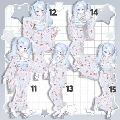 〖Free版あり〗Summer Kimono Pose