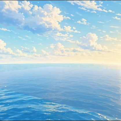 【VRChat / Unity】Sky & Ocean Set - Mediterranean Day【絵本風・地中海・昼空】