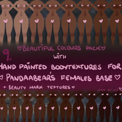 body textures for Pandaabears's female base