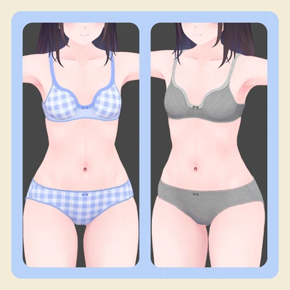 【3Dモデル】くろなつちゃん用下着・ドロワーズセット