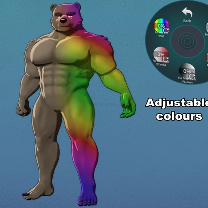 Muscle kemono styled base model VRChat avatar