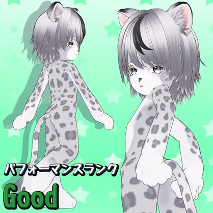 オリジナル3Dモデル「雪豹」 Original 3D Character "SnowLeopard"