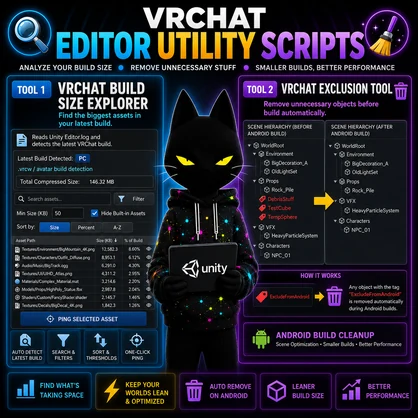 VRChat Build Size Viewer & Android Exclusion Editor Tools