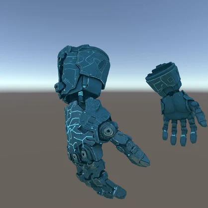 【VRChat想定】重装浮遊ガントレット - Type-08 "Crusher"