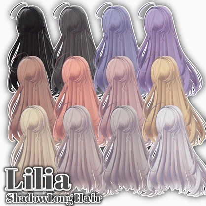 【12 avatars】Lilia ShadowLong Hair【VRC Hair】