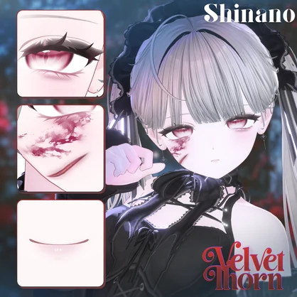 【無料版あり/SALE🔥】【4アバター対応】𖤐༝Velvet Thorn ‐ Makeup + Eye Texture + Blendshpes༝𖤐