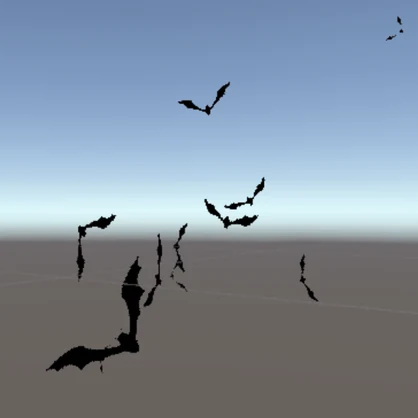 【FREE】コウモリのパーティクル