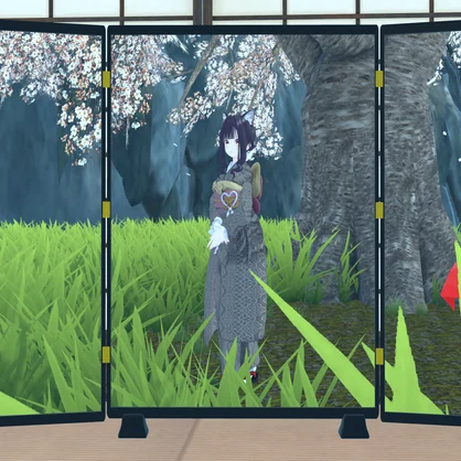 VRChatの写真が屏風になるやつ