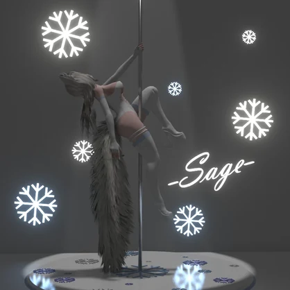 ❆Free Snowflake Pole ❆