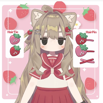 いちごヘアゴム＆いちごヘアピン🍓