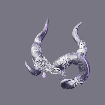 [VRChat Prop] Abyssal Demon Horns & Crown / 【VRChat向け小物】深淵の悪魔角ティアラ