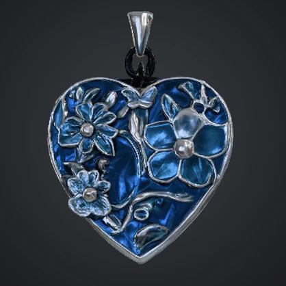 【無料】フラワーハートキーホルダー / Flower Heart Charm【VRChat想定】