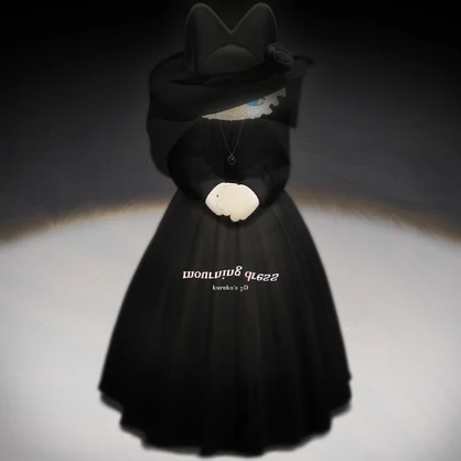【VRChat向け】mourning dress【フィニシフ対応】