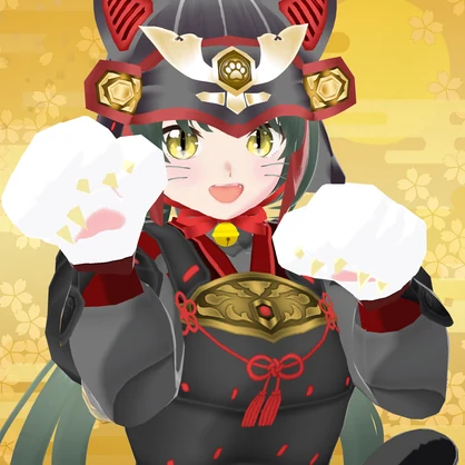 【VRoid衣装＆アバター】ねこ武者娘セット
