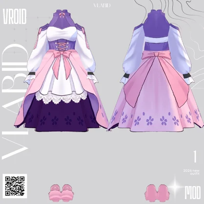VRoid Clothes Kawaii Outfit| VRoid Studio| VRoid Texture| Customitem| Virtual Youtuber Outfit